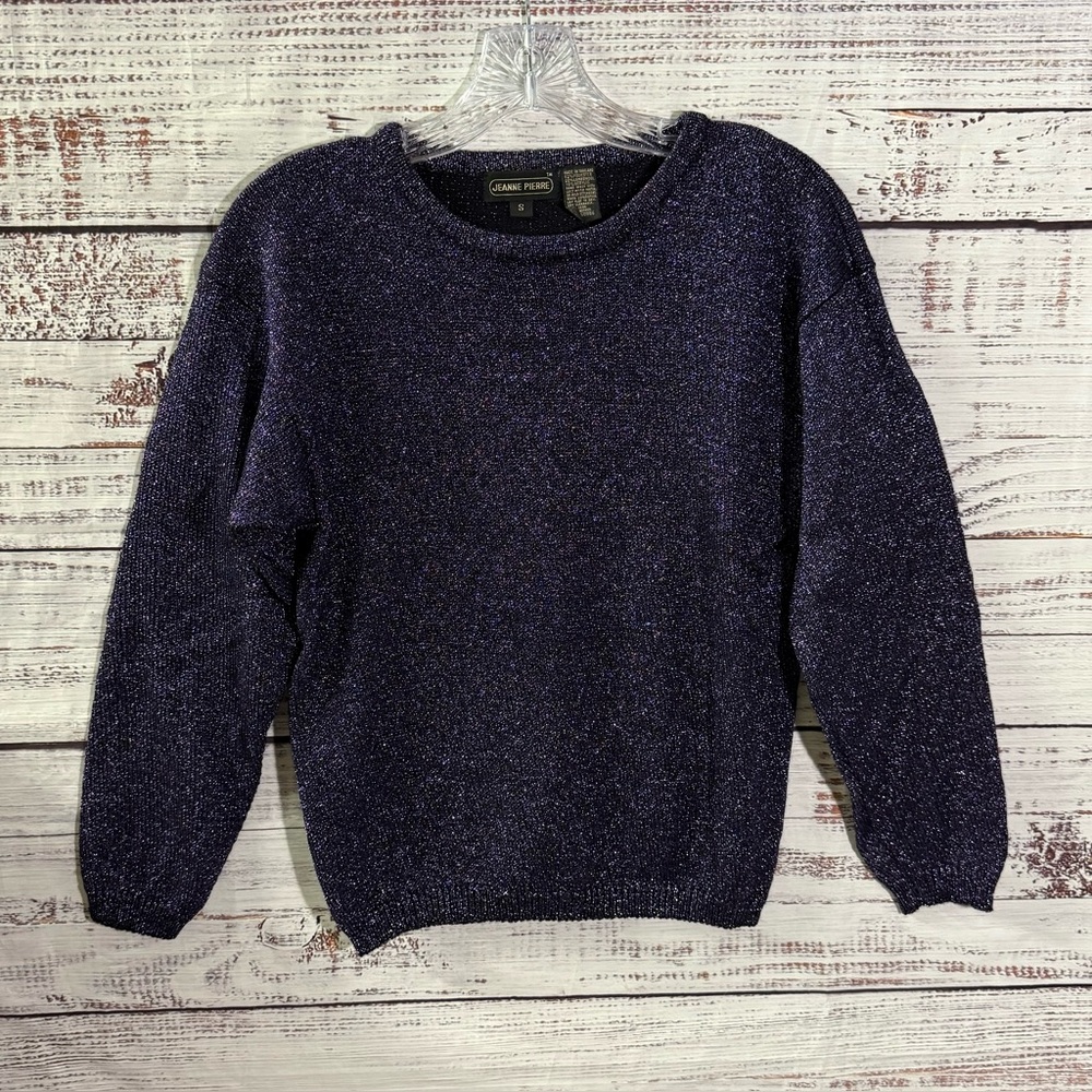 JEANNE PIERRE Women’s Purple Crewneck Sweater
